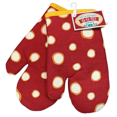 OVEN MITT SET MUSHROOM
